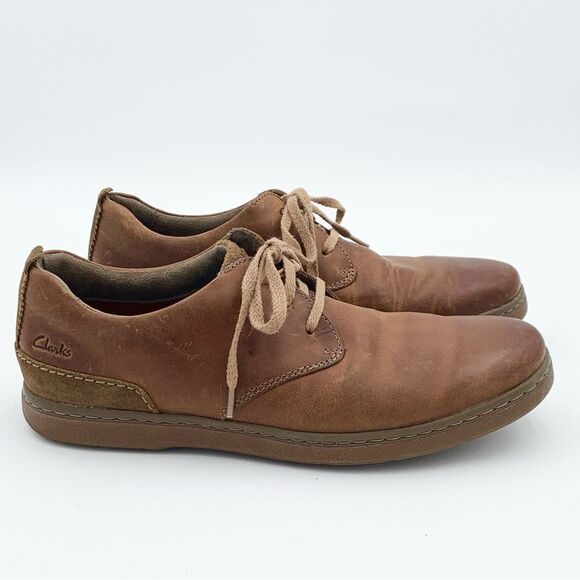 Clarks Unstructured Un.Map Lace Leather Oxfords | Men’s 9.5M | Brown main image 10
